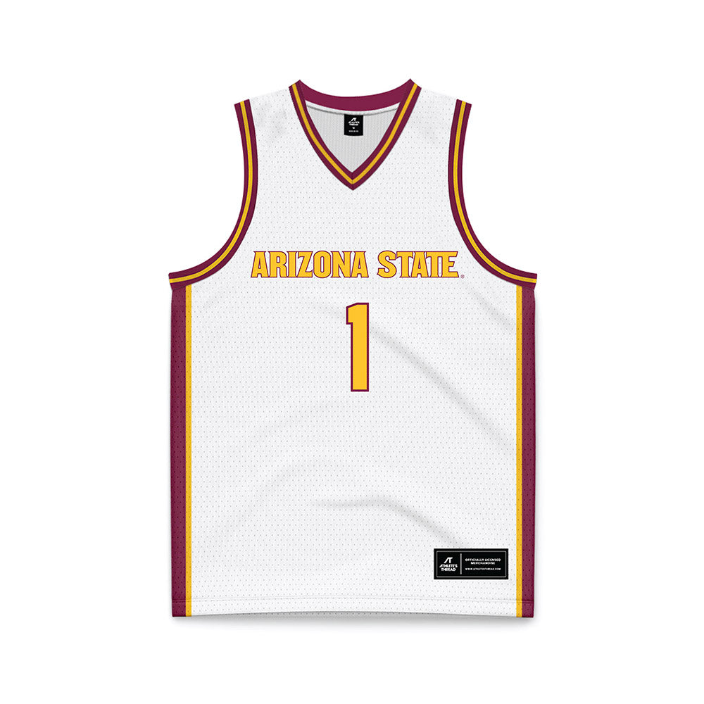 Arizona State - NCAA Women's Basketball : Amaya Williams - White Basketball Jersey-0