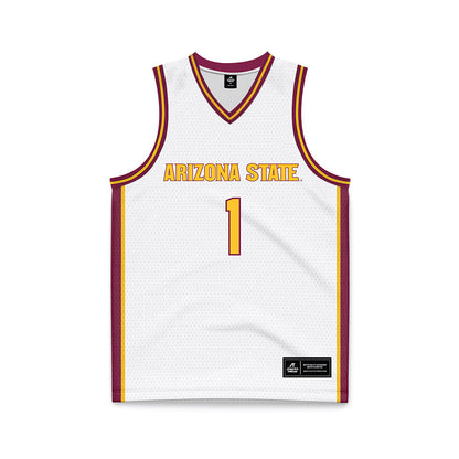 Arizona State - NCAA Women's Basketball : Amaya Williams - White Basketball Jersey-0