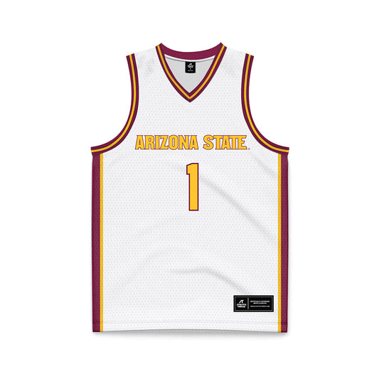 Arizona State - NCAA Women's Basketball : Amaya Williams - White Basketball Jersey-0