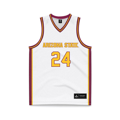 Arizona State - NCAA Women's Basketball : Deborah Davenport - White Basketball Jersey-0