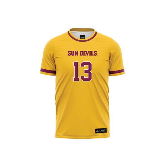 Arizona State - NCAA Women's Soccer : Ashley Leonhart - Soccer Jersey Gold