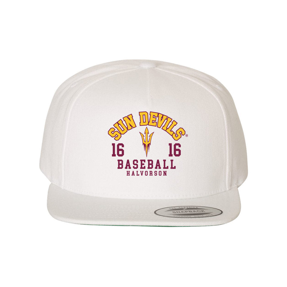 Arizona State - NCAA Baseball : Wyatt Halvorson - Snapback Hat-0