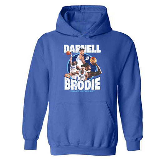 Drake - NCAA Men's Basketball : Darnell Brodie - Official 2023 - 2024 Post Season - Hooded Sweatshirt