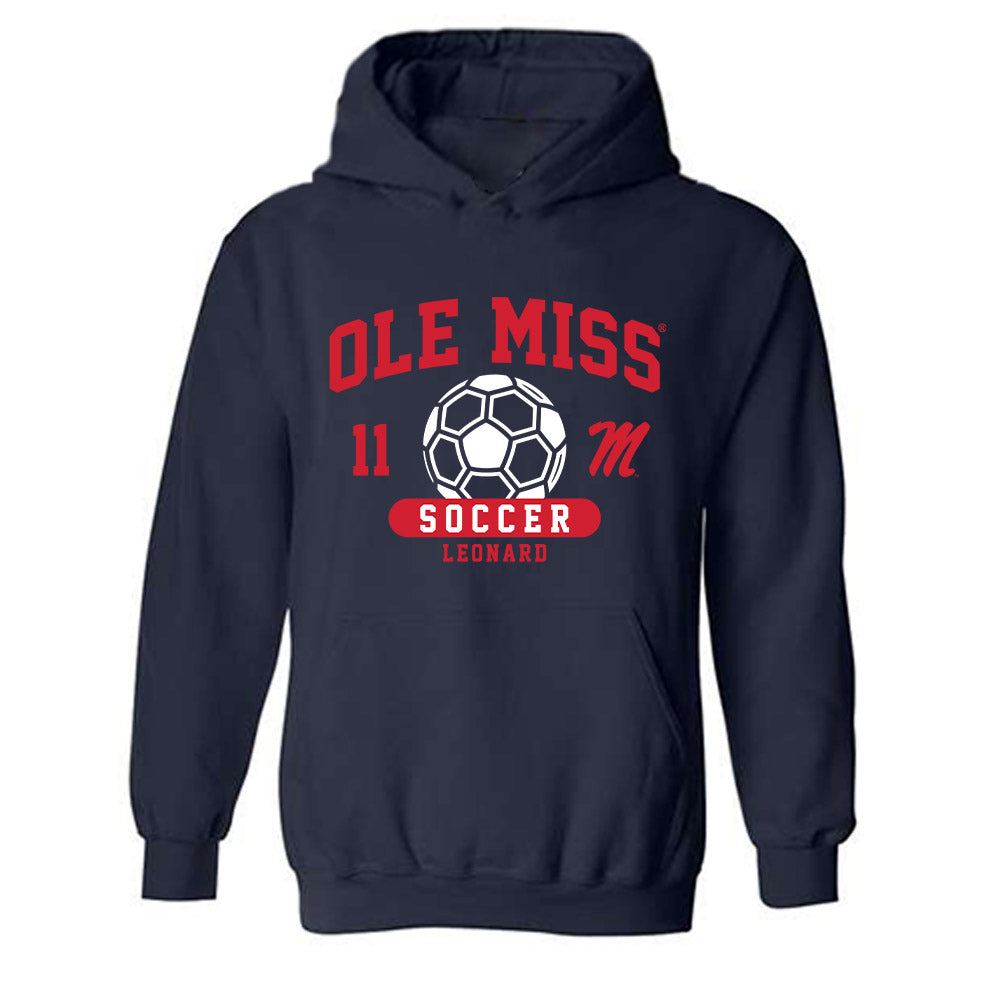 Ole Miss - NCAA Women's Soccer : Bella Leonard - Classic Fashion Shersey Hooded Sweatshirt-0