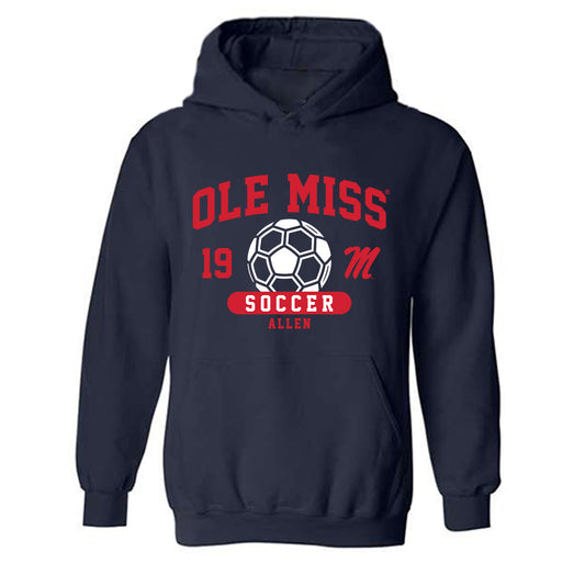 Ole Miss - NCAA Women's Soccer : bekah allen - Classic Fashion Shersey Hooded Sweatshirt-0