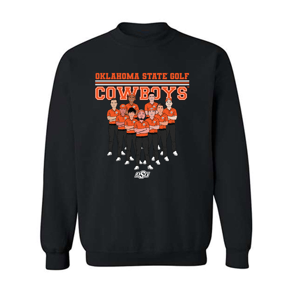 Oklahoma State - NCAA Men's Golf : Crewneck Sweatshirt Team Caricature