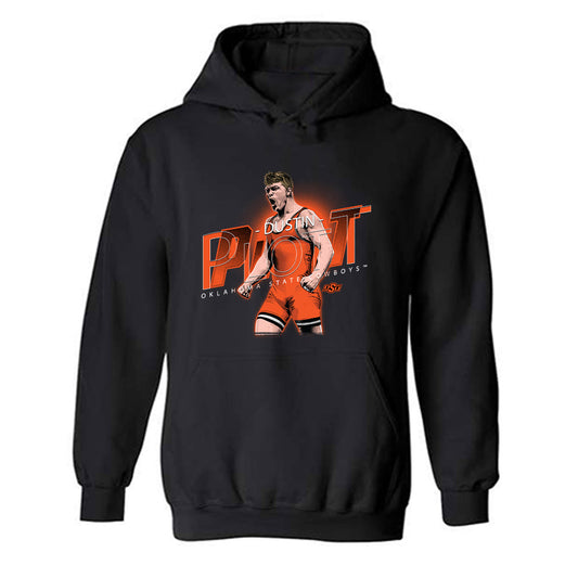 Oklahoma State - NCAA Wrestling : Dustin Plott - Hooded Sweatshirt Individual Caricature