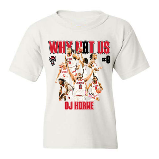 NC State - NCAA Men's Basketball : Dj Horne - Official 2023 - 2024 Post Season - Youth T-Shirt