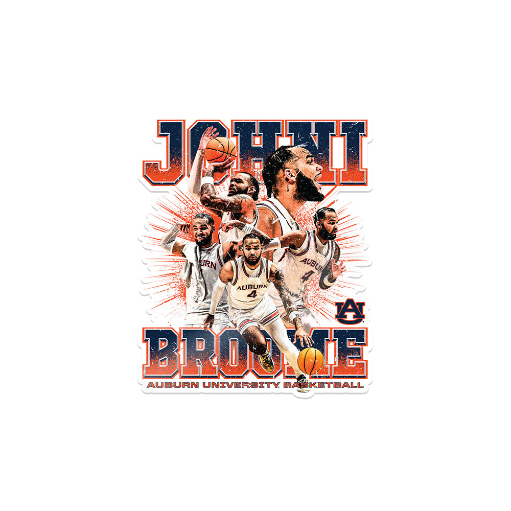 Auburn - NCAA Men's Basketball : Johni Broome - Sticker Individual Caricature
