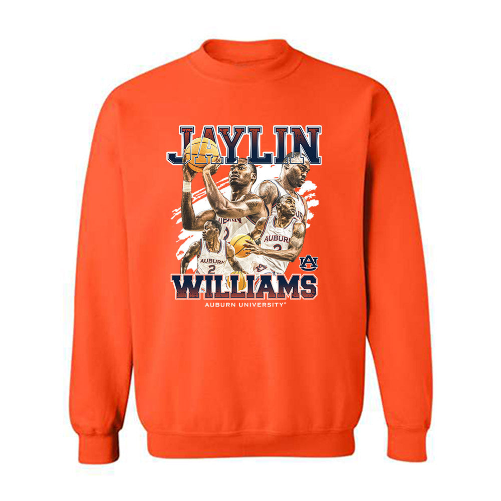 Auburn - NCAA Men's Basketball : Jaylin Williams - Crewneck Sweatshirt Individual Caricature