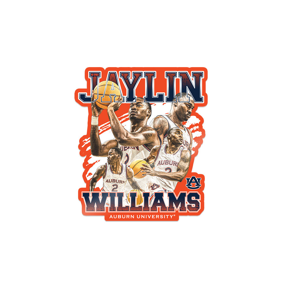 Auburn - NCAA Men's Basketball : Jaylin Williams - Sticker Individual Caricature