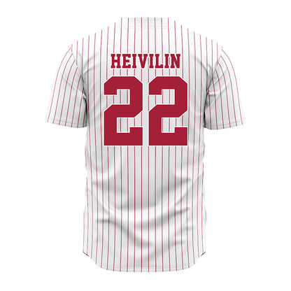 Alabama - NCAA Softball : Kali Heivilin - Softball Jersey White Pinstripe