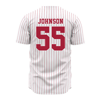 Alabama - NCAA Softball : Alea Johnson - Softball Jersey White Pinstripe