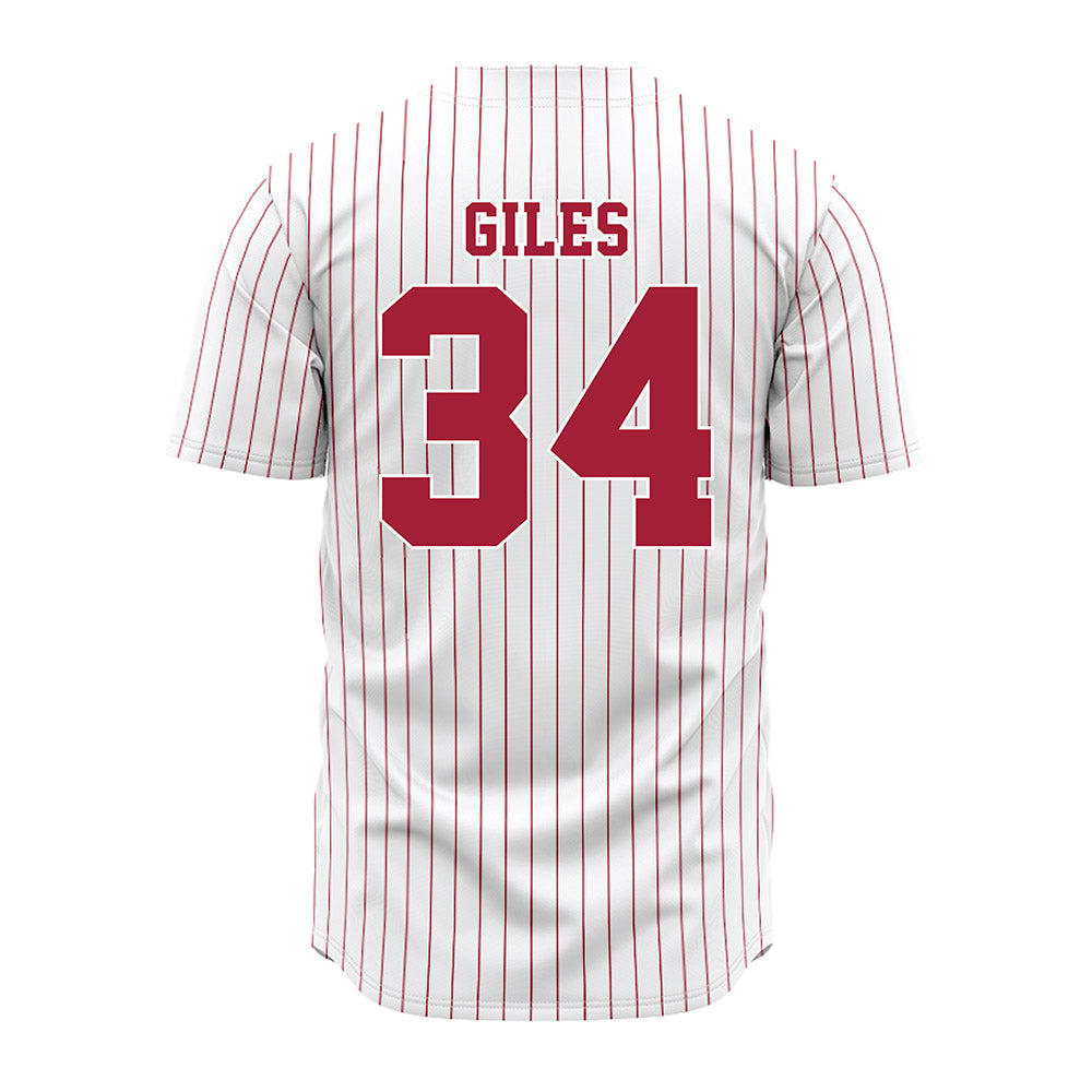 Alabama - NCAA Softball : Marlie Giles - Softball Jersey White Pinstripe