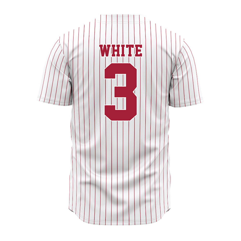 Alabama - NCAA Softball : Kristen White - Softball Jersey White Pinstripe