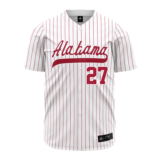 Alabama - NCAA Softball : Alex Salter - Softball Jersey White Pinstripe
