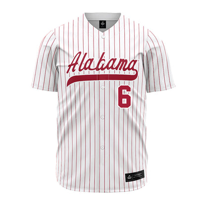 Alabama - NCAA Softball : Kinley Pate - Softball Jersey White Pinstripe