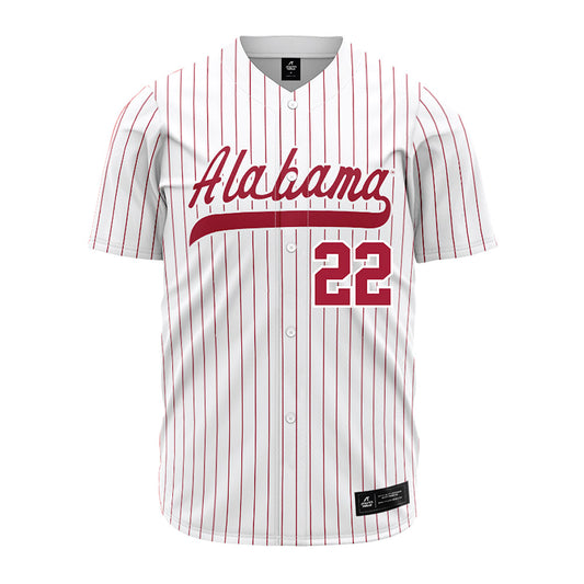 Alabama - NCAA Softball : Kali Heivilin - Softball Jersey White Pinstripe