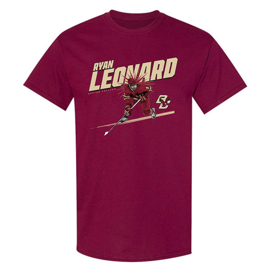 Boston College - NCAA Men's Ice Hockey : Ryan Leonard - T-Shirt Individual Caricature