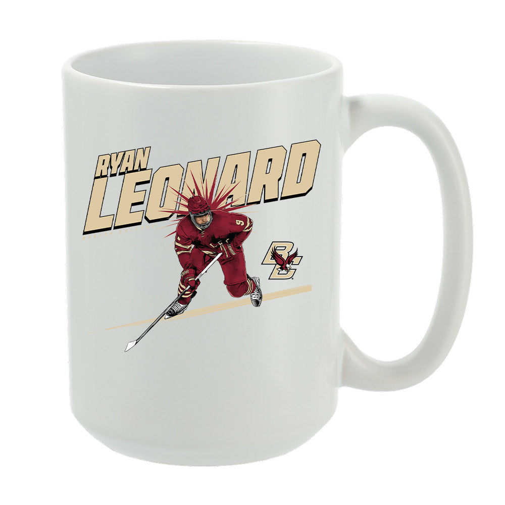 Boston College - NCAA Men's Ice Hockey : Ryan Leonard - Mug Individual Caricature