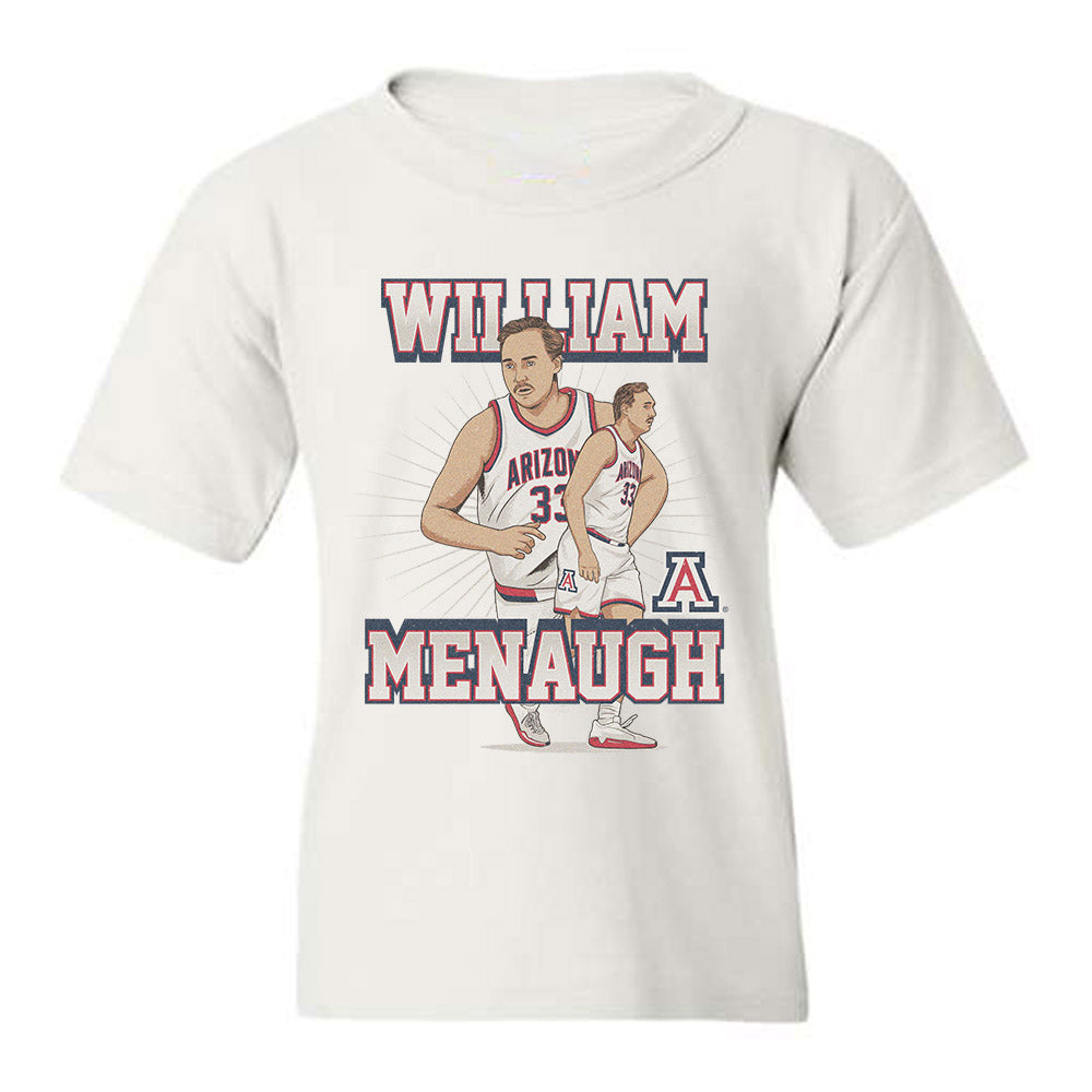 Arizona - NCAA Men's Basketball : William Menaugh - Youth T-Shirt Individual Caricature