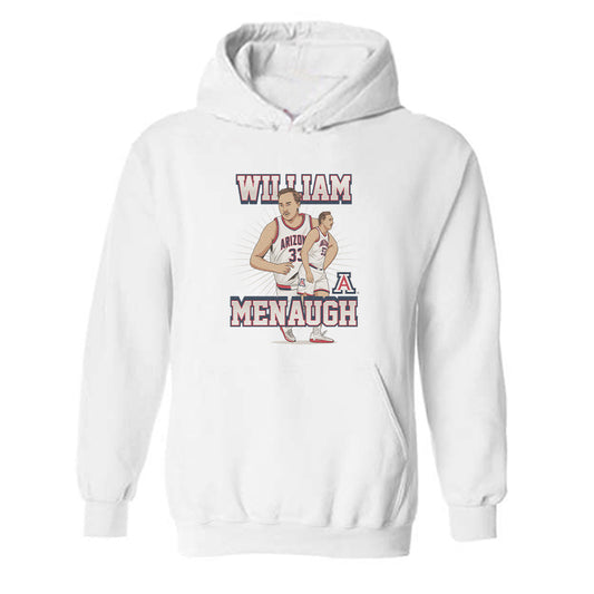 Arizona - NCAA Men's Basketball : William Menaugh - Hooded Sweatshirt Individual Caricature