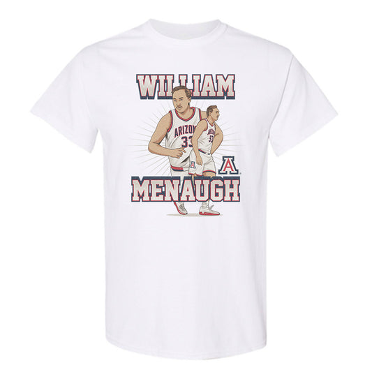 Arizona - NCAA Men's Basketball : William Menaugh - T-Shirt Individual Caricature