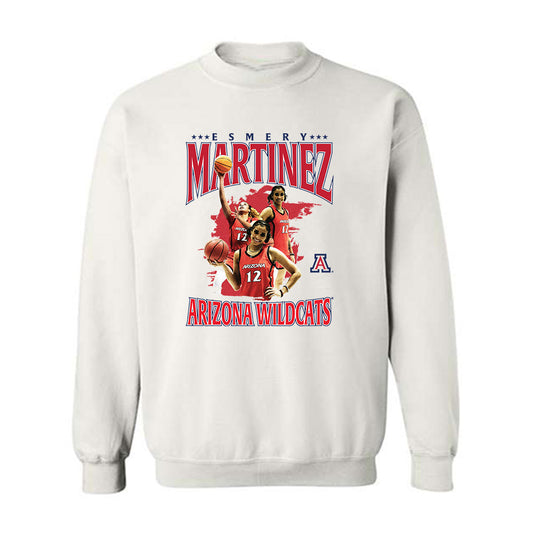 Arizona - NCAA Women's Basketball : Esmery Martinez - Crewneck Sweatshirt Individual Caricature