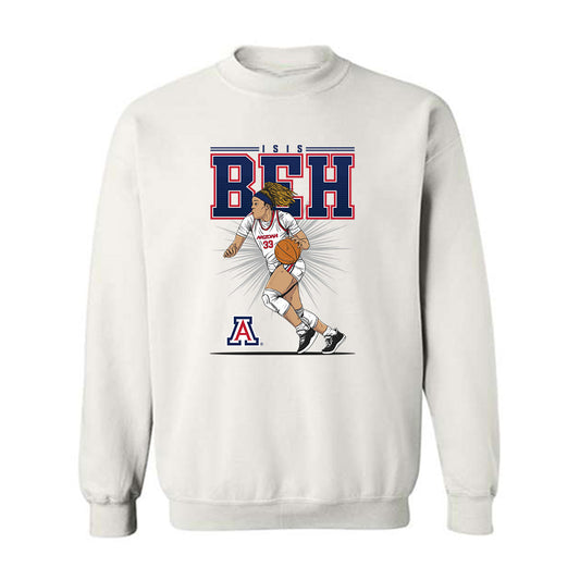 Arizona - NCAA Women's Basketball : Isis Beh - Crewneck Sweatshirt Individual Caricature