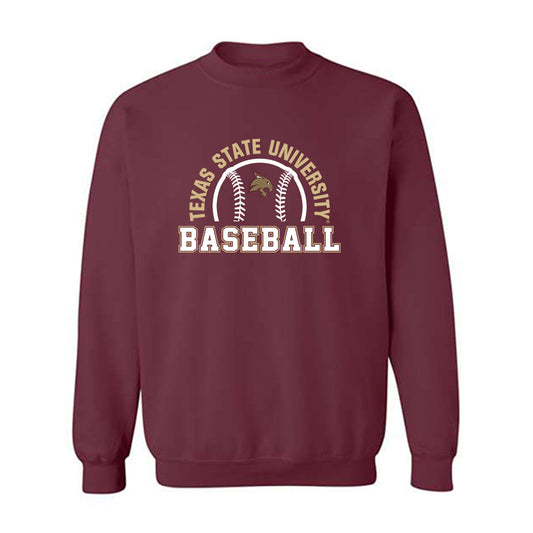 Texas State - NCAA Baseball : Ethan Farris - Crewneck Sweatshirt Classic Shersey