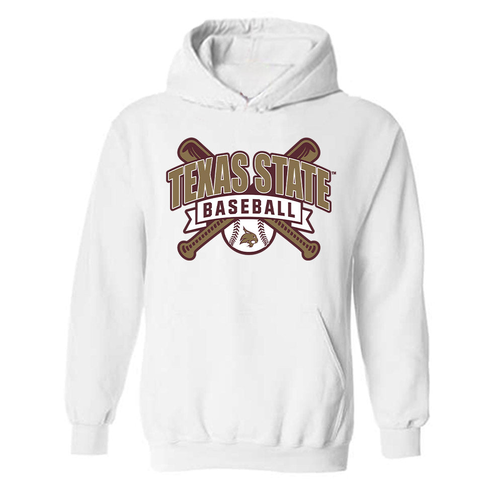 Texas State - NCAA Baseball : Davis Powell - Hooded Sweatshirt Classic Shersey