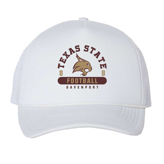 Texas State - NCAA Football : Donerio Davenport - Trucker Hat