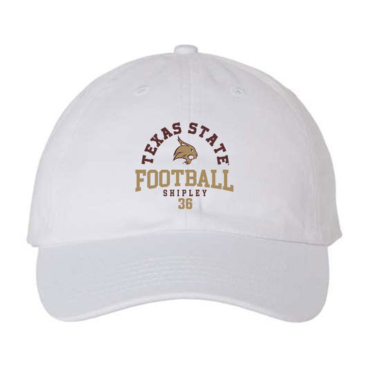 Texas State - NCAA Football : Mason Shipley - Dad Hat-0