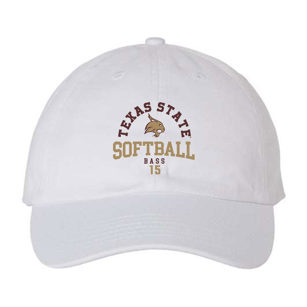 Texas State - NCAA Softball : Karmyn Bass - Dad Hat-0