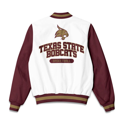 Texas State - NCAA Women's Basketball : Myla Harbor - Bomber Jacket-1