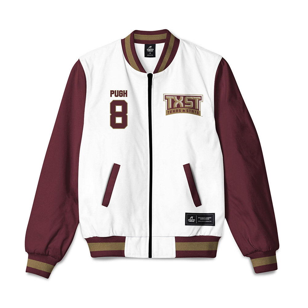 Texas State - NCAA Baseball : Samson Pugh - Bomber Jacket-0