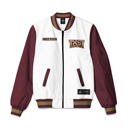 Texas State - NCAA Men's Golf : Terrin Anderson - Bomber Jacket-0