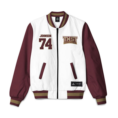 Texas State - NCAA Football : Caleb Johnson - Bomber Jacket-0