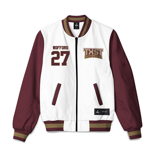 Texas State - NCAA Baseball : Otto Wofford - Bomber Jacket-0