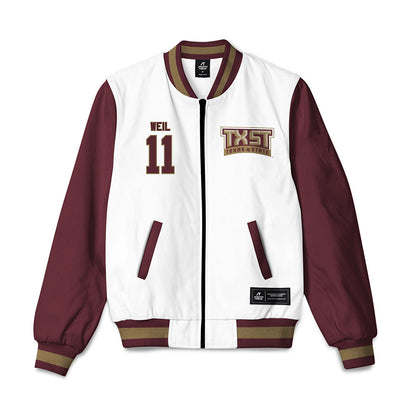 Texas State - NCAA Baseball : Kameron Weil - Bomber Jacket-0