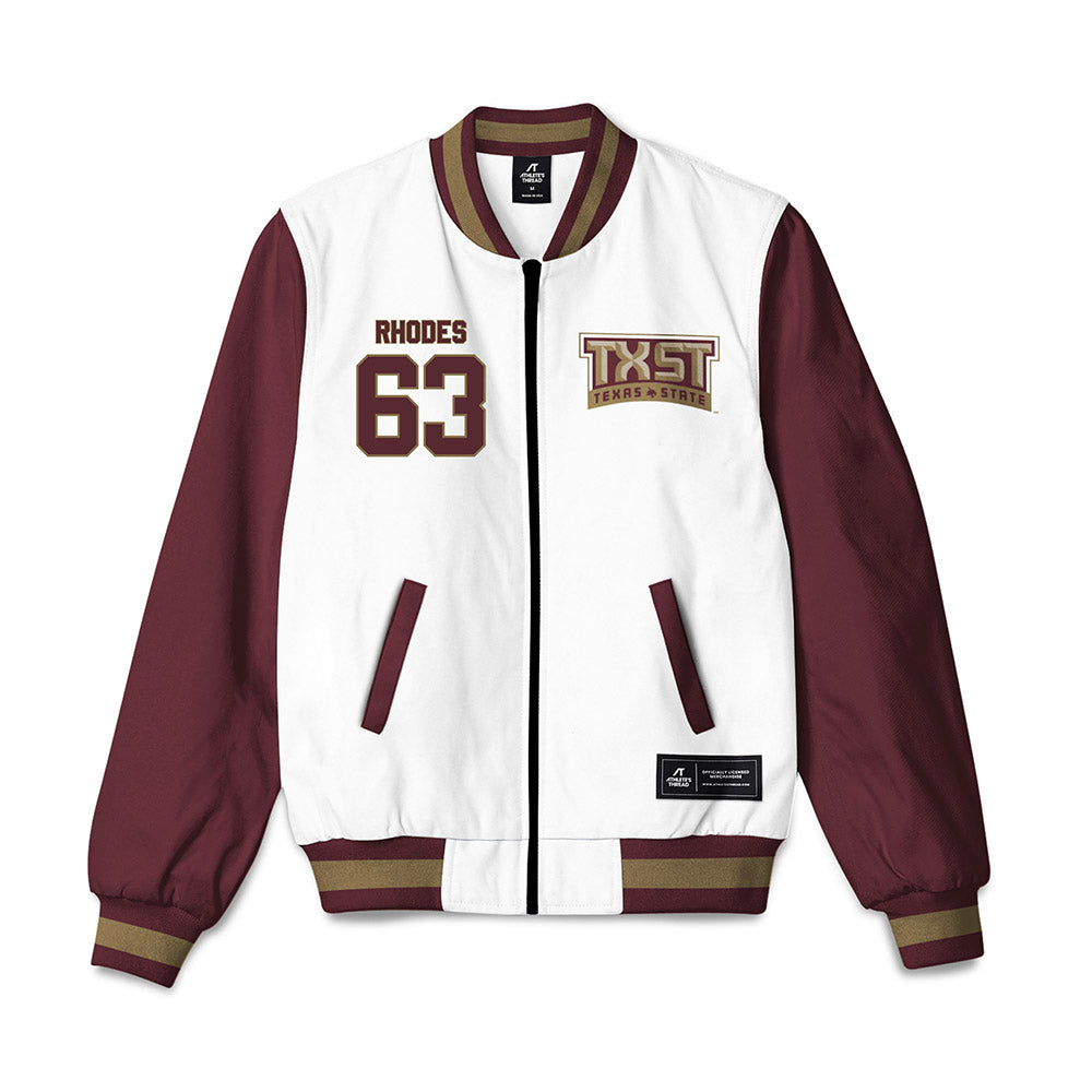 Texas State - NCAA Football : Aidin Rhodes - Bomber Jacket-0