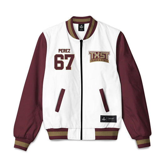 Texas State - NCAA Football : Quattro Perez - Bomber Jacket-0