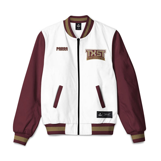Texas State - NCAA Men's Track & Field : Anthony Parra - Bomber Jacket-0