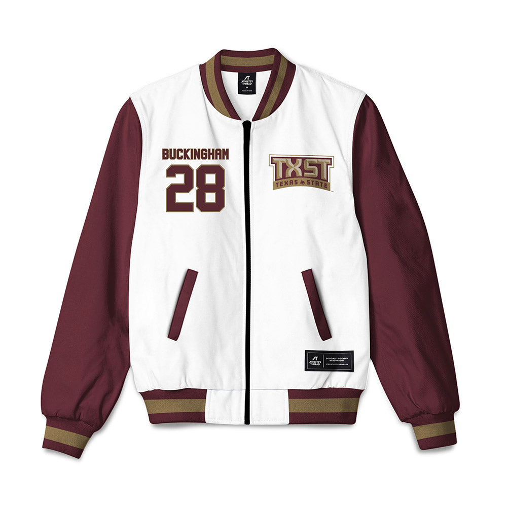 Texas State - NCAA Baseball : Dalton Buckingham - Bomber Jacket-0