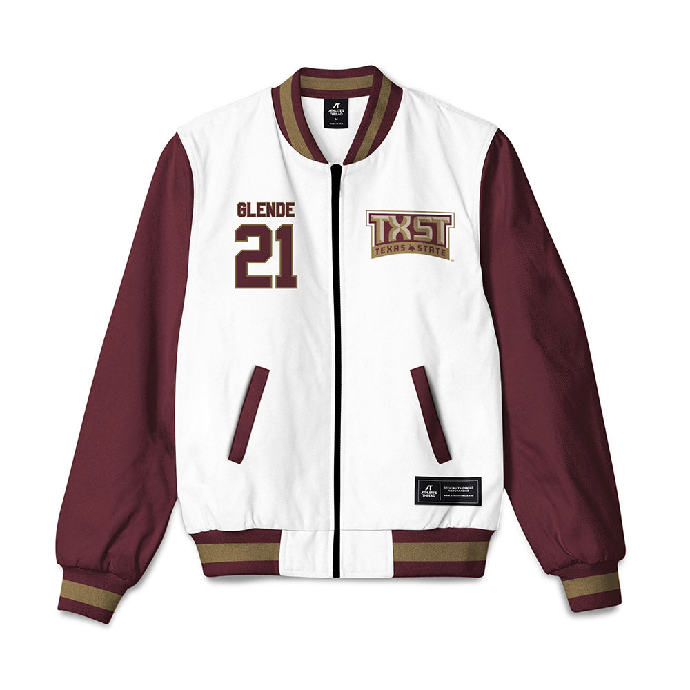 Texas State - NCAA Softball : Presley Glende - Bomber Jacket-0