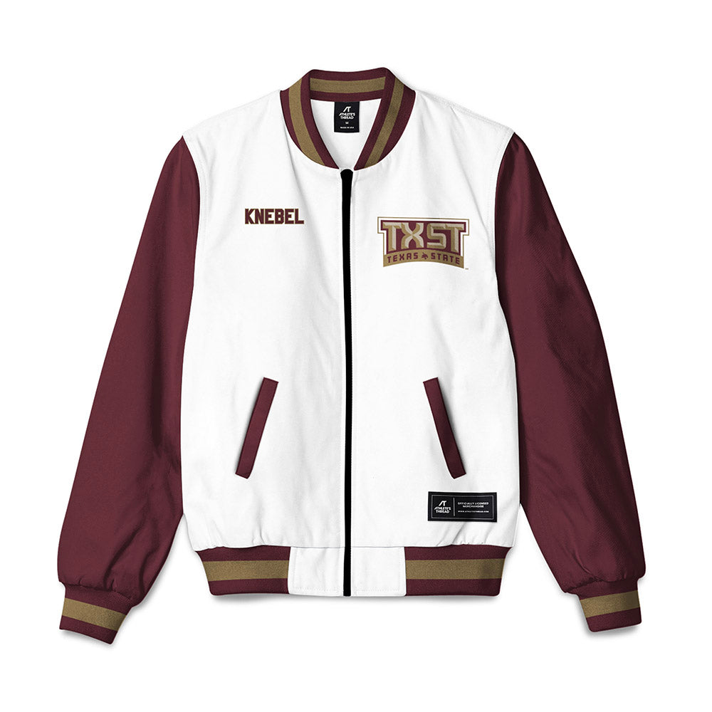 Texas State - NCAA Women's Tennis : Caden Knebel - Bomber Jacket-0