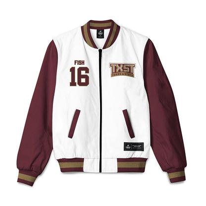 Texas State - NCAA Softball : Emily Fish - Bomber Jacket-0