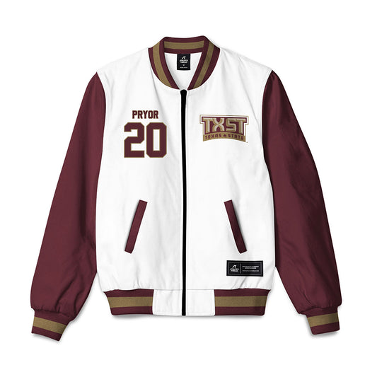 Texas State - NCAA Football : Cole Pryor - Bomber Jacket-0