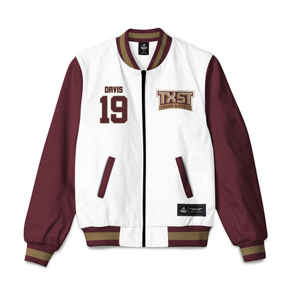 Texas State - NCAA Softball : Chesney Davis - Bomber Jacket-0