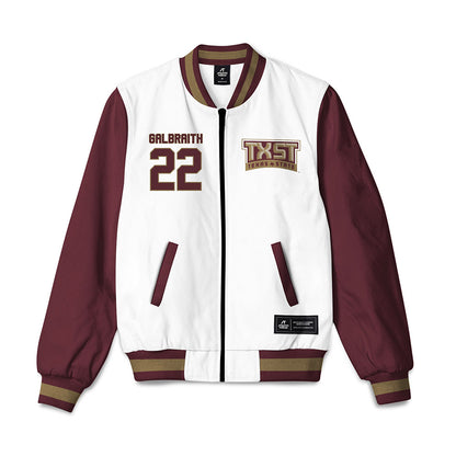 Texas State - NCAA Women's Basketball : Mia Galbraith - Bomber Jacket-0